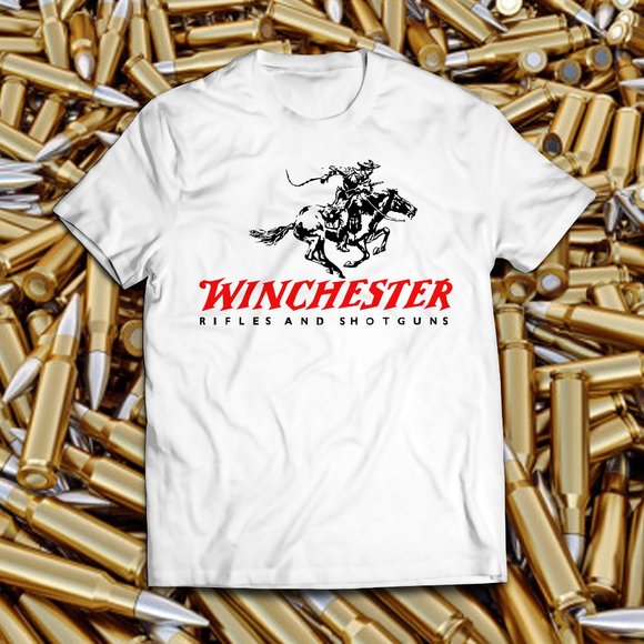 Winchester Rifles White Range Tee Logo - Picture 1 of 2